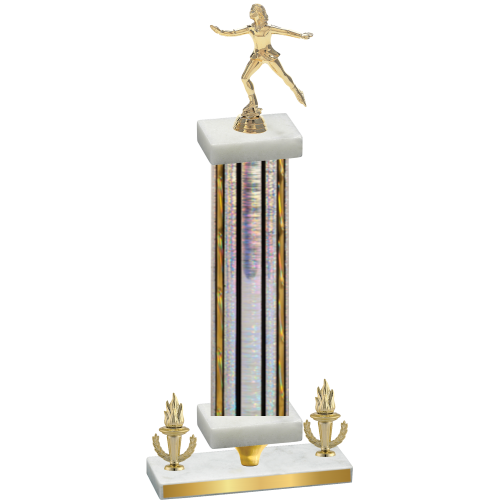 Premium Single Silver Glacier Victory Skater Trophy