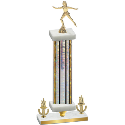 Premium Single Silver Glacier Victory Skater Trophy