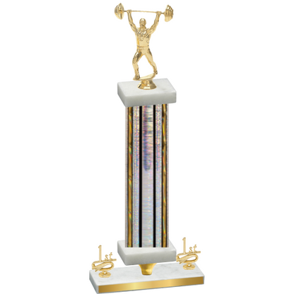 Premium Single Silver Glacier First Place Weights Trophy