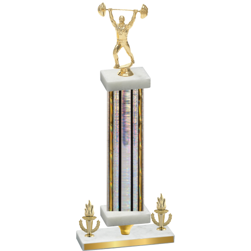 Premium Single Silver Glacier Victory Weights Trophy