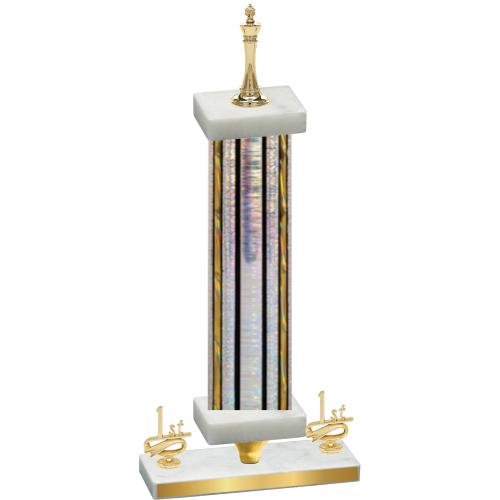 Premium Single Silver Glacier First Place Chess Trophy