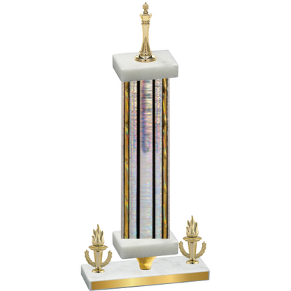 Premium Single Silver Glacier Victory Chess Trophy