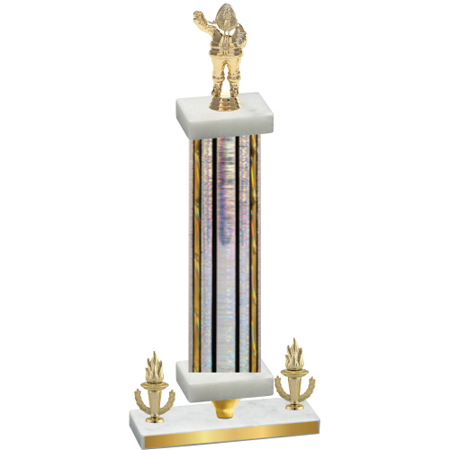 Premium Single Silver Glacier Victory Holiday Trophy