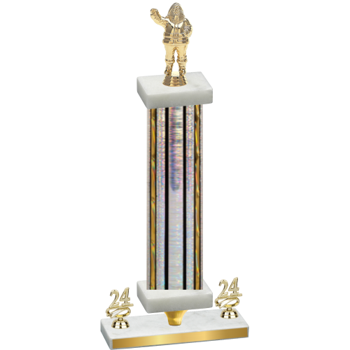 Premium Single Silver Glacier Year Holiday Trophy