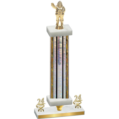 Premium Single Silver Glacier Year Holiday Trophy