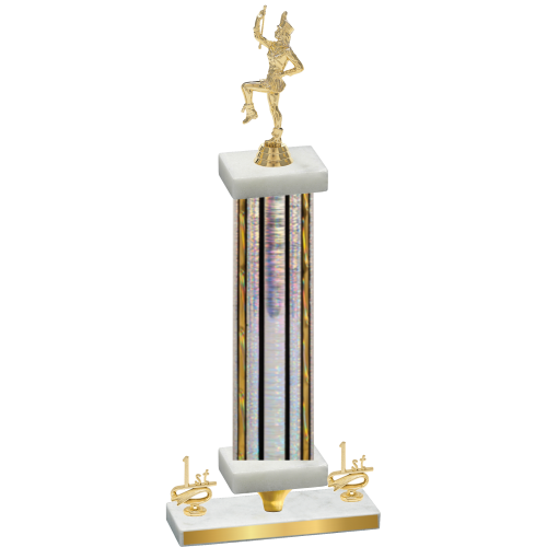 Premium Single Silver Glacier First Place Majorette Trophy