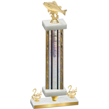 Premium Single Silver Glacier Second Place Fishing Trophy