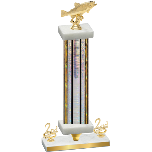 Premium Single Silver Glacier Second Place Fishing Trophy