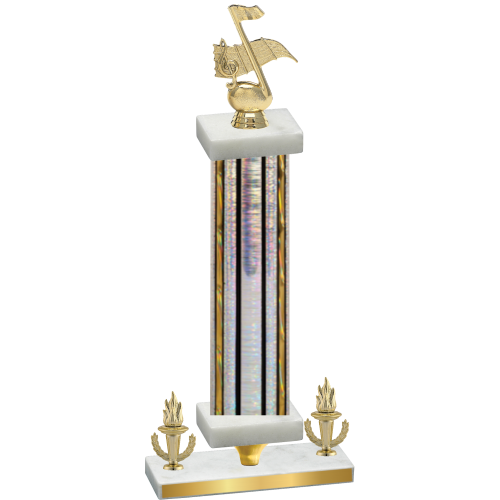 Premium Single Silver Glacier Victory Music Trophy