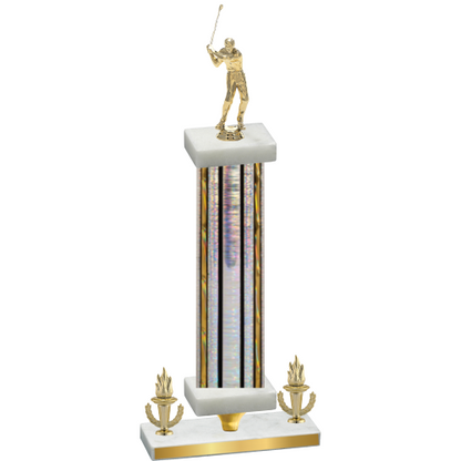 Premium Single Silver Glacier Victory Golf Trophy