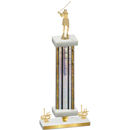 Premium Single Silver Glacier First Place Golf Trophy