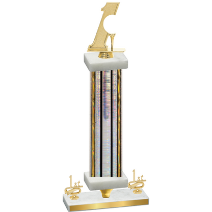 Premium Single Silver Glacier First Place Golf Trophy