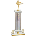 Premium Single Silver Glacier Year Karate Trophy