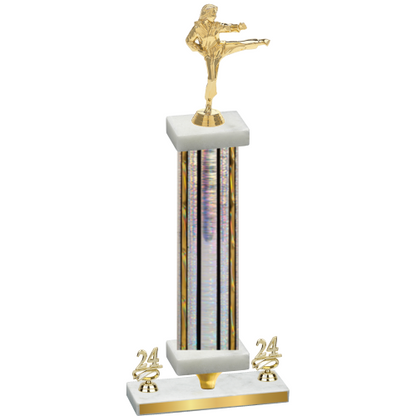 Premium Single Silver Glacier Year Karate Trophy