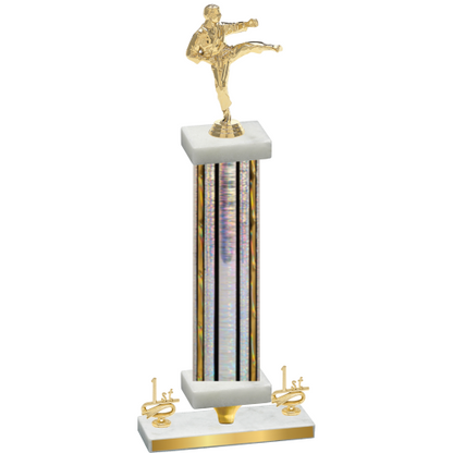 Premium Single Silver Glacier First Place Karate Trophy