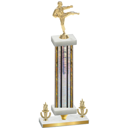 Premium Single Silver Glacier Victory Karate Trophy