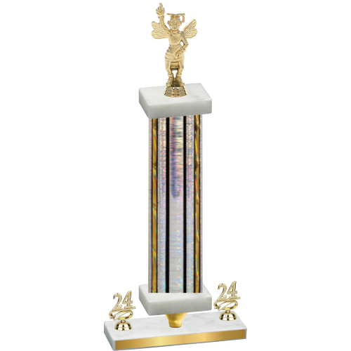 Premium Single Silver Glacier Year Academics Trophy