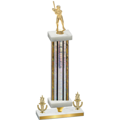 Premium Single Silver Glacier Victory Baseball Trophy