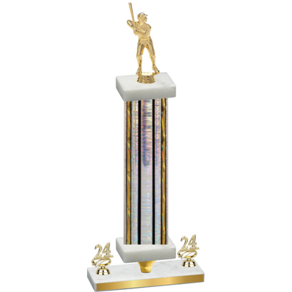 Premium Single Silver Glacier Year Baseball Trophy