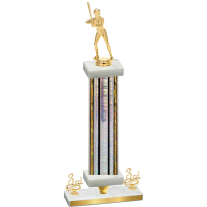 Premium Single Silver Glacier Third Place Softball Trophy