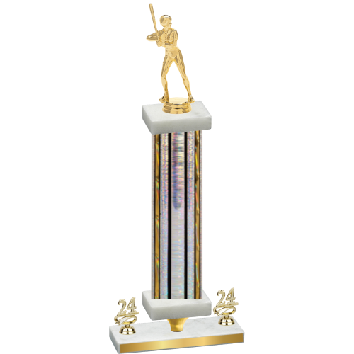 Premium Single Silver Glacier Year Softball Trophy