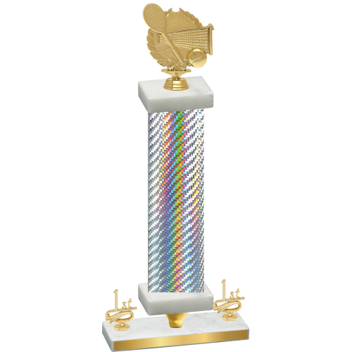 Premium Single Silver Carbon Fiber First Place Tennis Trophy