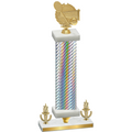 Premium Single Silver Carbon Fiber Victory Tennis Trophy
