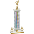 Premium Single Silver Carbon Fiber Victory Tennis Trophy