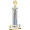 Premium Single Silver Carbon Fiber Year Insert Trophy