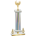 Premium Single Silver Carbon Fiber Victory Victory Trophy