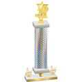 Premium Single Silver Carbon Fiber Third Place Pickleball Trophy
