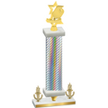 Premium Single Silver Carbon Fiber Victory Pickleball Trophy