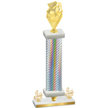 Premium Single Silver Carbon Fiber Fourth Place Pickleball Trophy