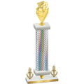 Premium Single Silver Carbon Fiber Victory Pickleball Trophy