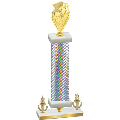 Premium Single Silver Carbon Fiber Victory Pickleball Trophy