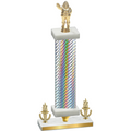 Premium Single Silver Carbon Fiber Victory Holiday Trophy
