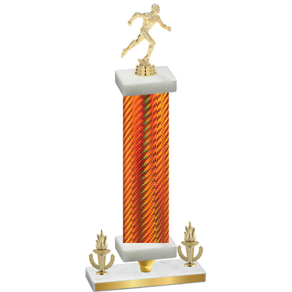 Premium Single Orange Carbon Fiber Victory Running Trophy
