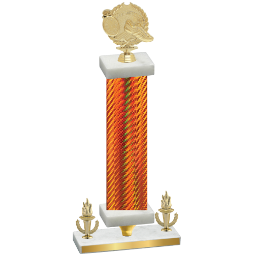 Premium Single Orange Carbon Fiber Victory Running Trophy