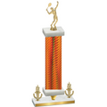Premium Single Orange Carbon Fiber Victory Tennis Trophy