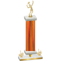 Premium Single Orange Carbon Fiber First Place Tennis Trophy
