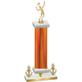 Premium Single Orange Carbon Fiber Victory Tennis Trophy