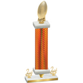 Premium Single Orange Carbon Fiber Second Place Football Trophy
