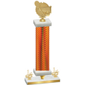 Premium Single Orange Carbon Fiber First Place Tennis Trophy