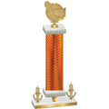 Premium Single Orange Carbon Fiber Victory Tennis Trophy