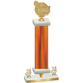 Premium Single Orange Carbon Fiber Year Tennis Trophy