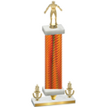 Premium Single Orange Carbon Fiber Victory Wrestling Trophy