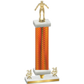 Premium Single Orange Carbon Fiber Year Wrestling Trophy