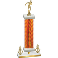 Premium Single Orange Carbon Fiber Victory Swimming Trophy