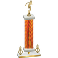 Premium Single Orange Carbon Fiber Victory Tennis Trophy
