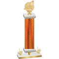 Premium Single Orange Carbon Fiber First Place Swimming Trophy